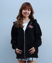 X-GIRL/105254012028 ジップアップ パーカー オーバーサイズ HEART LG ZIP SWT HD エックスガール レディース ムラサキスポーツ　