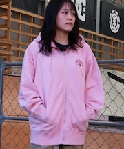 X-GIRL/105254012028 ジップアップ パーカー オーバーサイズ HEART LG ZIP SWT HD エックスガール レディース ムラサキスポーツ　