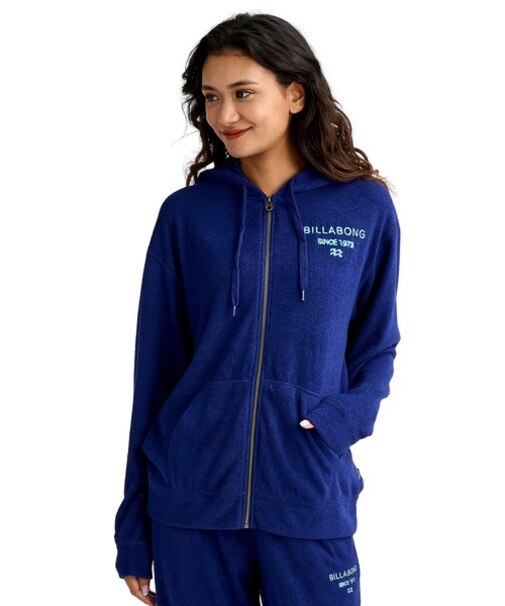 BILLABONG/パイル生地 セットアップ対応 BG013017 ジップアップ パーカー ビラボン レディース ムラサキスポーツ