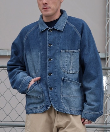 【限定】DEARLAUREL/HERITAGE SHORT COVERALL DL26S-0101 デニムジャケット アウター ディアローレル メンズ ムラサキスポーツ限定