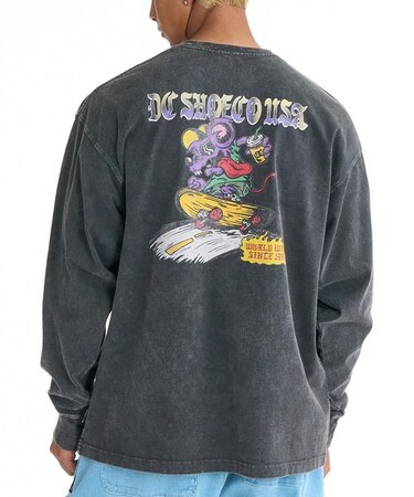 DC/DLT261022 長袖 Tシャツ ロンT バックプリント ディーシー メンズ ムラサキスポーツ