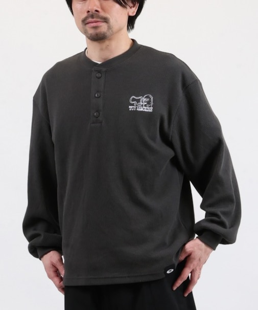 TOYMACHINE/GM SECT THERMAL LONG TEE MTMPGLT5 ワッフルTシャツ 長袖 ヘンリーネック トイマシーン メンズ ムラサキスポーツ