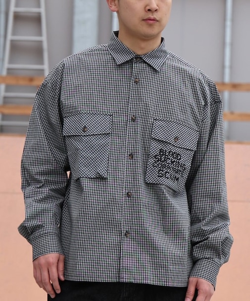 TOYMACHINE/BSCS PLAID CHECK SHIRTS MTMPGSH3 長袖 シャツ チェック柄 トイマシーン メンズ ムラサキスポーツ