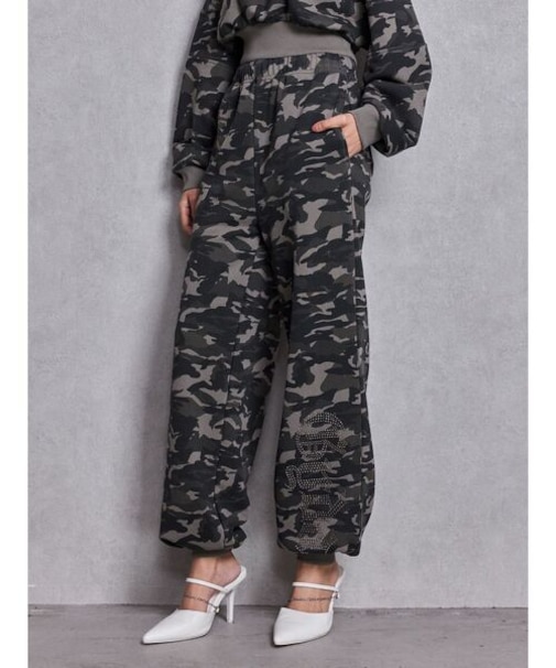 GYDA/bijou Gcamouflage ジョガーパンツ 072610737201 カモ柄 ビジュー ジェイダ レディース ムラサキスポーツ