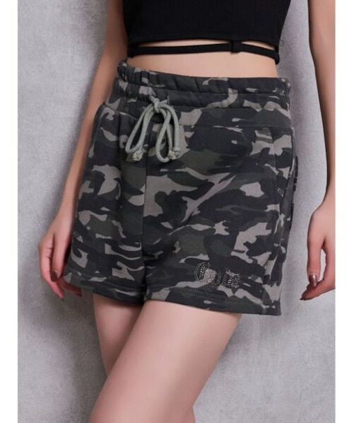 GYDA/ラインストーンGYDAラメショートパンツ 072610777901 ジェイダ レディース ムラサキスポーツ