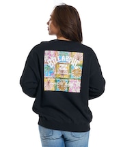 BILLABONG/SQUARE LOGO BOY FIT CREW BG013001 スウェット 長袖 ウィメンズクルーネックプルオーバー ビラボン レディース ムラサキスポーツ