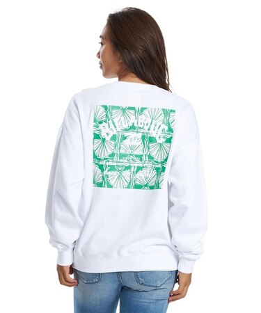 BILLABONG/SQUARE LOGO BOY FIT CREW BG013001 スウェット 長袖 ウィメンズクルーネックプルオーバー ビラボン レディース ムラサキスポーツ