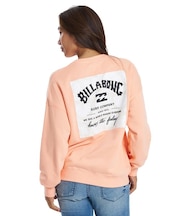 BILLABONG/SQUARE LOGO BOY FIT CREW BG013001 スウェット 長袖 ウィメンズクルーネックプルオーバー ビラボン レディース ムラサキスポーツ