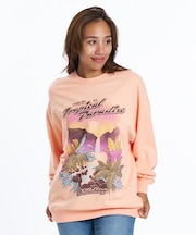 BILLABONG/RHYTHM LOOSE FIT LIGHT CR BG013004 スウェット 長袖 リラックスフィットクルーネックトレーナー ビラボン レディース ムラサキスポーツ