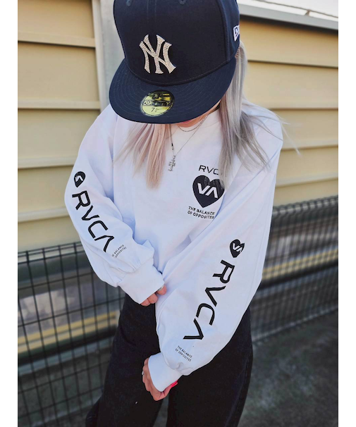 RVCA/BG043060 HYKE CROPPED LONG TEE ロンT 長袖 Tシャツ ルーカ レディース ムラサキスポーツ