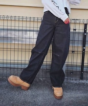 RVCA/BG043701 RECESSION DENIM PANTS ロンパン パンツ ルーカ レディース ムラサキスポーツ