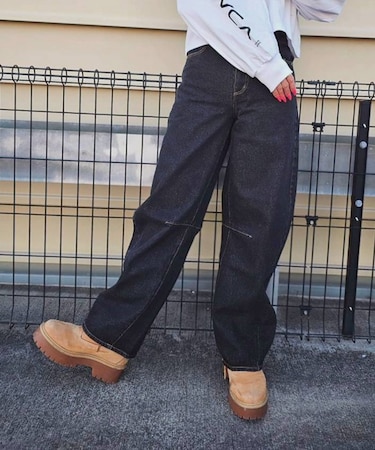 RVCA/BG043701 RECESSION DENIM PANTS ロンパン パンツ ルーカ レディース ムラサキスポーツ