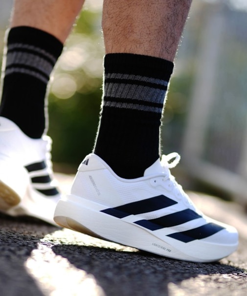 adidas/メンズ Adizero EVO SL WOVEN M アディゼロ JR1912 厚底 ランニング シューズ スニーカー ムラサキスポーツ