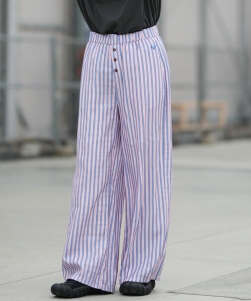 ROXY/FLOWER SOUL RPT261069 ロングパンツ ワイドパンツ 花柄 ストライプ チェック柄 ロキシー レディース ムラサキスポーツ