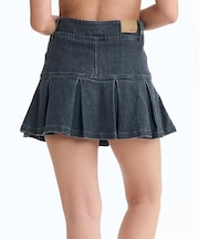 ROXY/	BLOOM RSK261070 スカート プリーツ デニム ミニスカート インナーパンツ付き ロキシー レディース ムラサキスポーツ