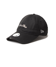 NEWERA/14747131 9TWENTY ロングバイザー Rhinestone ラインストーン スクリプトロゴ ゴルフ キャップ 帽子 ニューエラ レディース ムラサキスポーツ