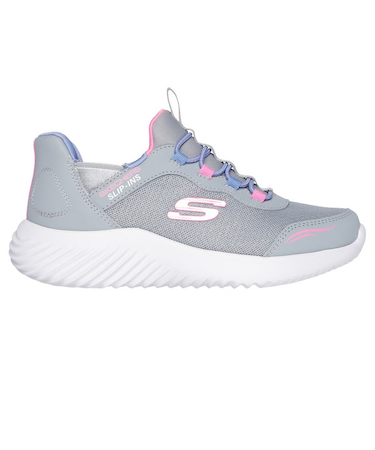 SKECHERS/17.0~23.0cm BOUNDER-SIMPLE CUTE 303585L-GRY 「スリップイン」仕様 子供 靴 スケッチャーズ キッズ シューズ スニーカー ムラサキスポーツ