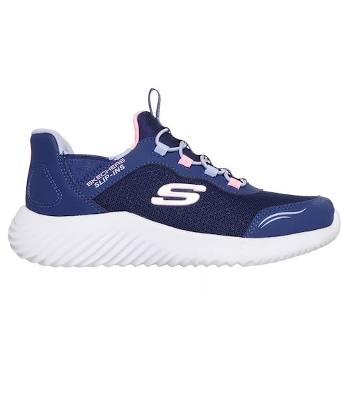 SKECHERS/17.0～23.0cm BOUNDER-SIMPLE CUTE 303585L-NVY 「スリップ