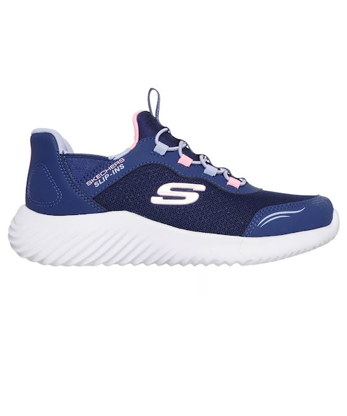 SKECHERS/17.0~23.0cm BOUNDER-SIMPLE CUTE 303585L-NVY 「スリップイン」仕様 子供 靴 スケッチャーズ キッズ シューズ スニーカー ムラサキスポーツ