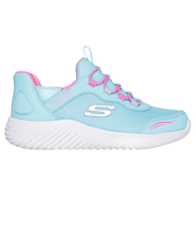 SKECHERS/17.0~23.0cm BOUNDER-SIMPLE CUTE 303585L-TURQ 「スリップイン」仕様 子供 靴 スケッチャーズ キッズ シューズ スニーカー ムラサキスポーツ