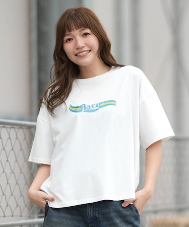 【ムラサキスポーツ別注】ROXY/AUTHENTIC ROXY TEE RST261641M フロントプリント 半袖Tシャツ ロキシー レディース ムラサキスポーツ限定