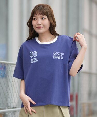 【ムラサキスポーツ別注】ROXY/AUTHENTIC ROXY TEE RST261641M フロントプリント 半袖Tシャツ ロキシー レディース ムラサキスポーツ限定