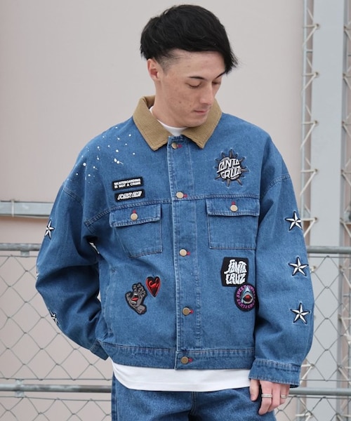 限定】SANTACRUZ/502261101 SC PATCHES DENIM JACKET デニムジャケット