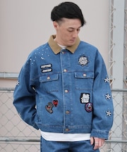 【限定】SANTACRUZ/502261101 SC PATCHES DENIM JACKET デニムジャケット サンタクルーズ メンズ ムラサキスポーツ限定
