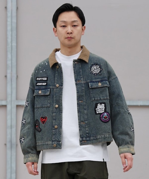 限定】SANTACRUZ/502261101 SC PATCHES DENIM JACKET デニムジャケット