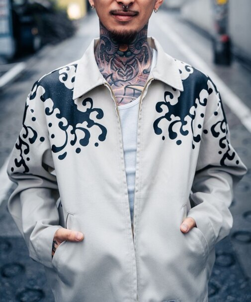 Dickies×INSCRIBE TATTOO コラボモデル MS X INS WAVE PRINT JK 81560300 ジャケット ディッキーズ メンズ ムラサキスポーツ