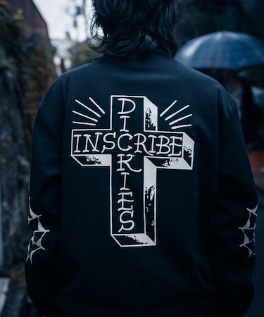 Dickies×INSCRIBE TATTOO コラボモデル MS X INS CROSS PRINT JK 81560400 ジャケット ディッキーズ メンズ ムラサキスポーツ
