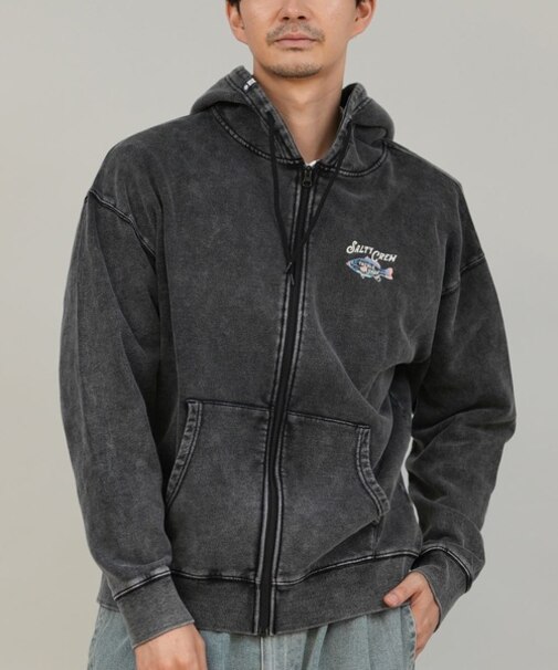 SALTYCREW/75-270 TACKLE　SHOP　PARKA ZIP ピグメント加工 ジップアップパーカー 長袖 ソルティクルー メンズ ムラサキスポーツ