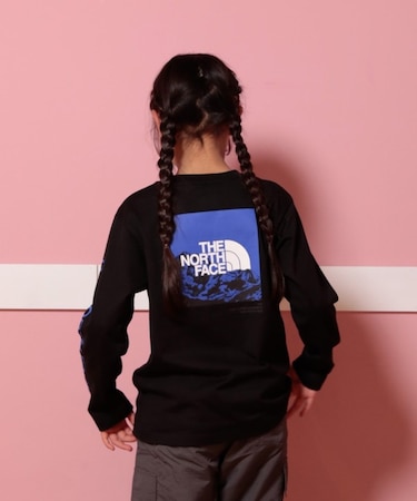 THE NORTH FACE/キッズ NTJ32537 ロングスリーブスリーブグラフィックティー 長袖Tシャツ ザ・ノースフェイス 男の子 女の子 ムラサキスポーツ
