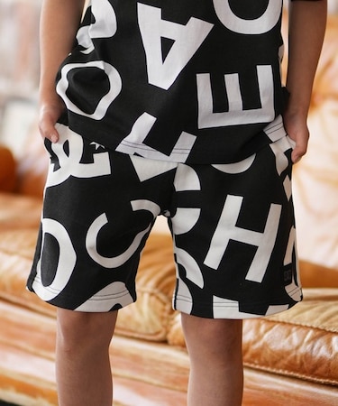 DC/キッズ YWS261508 26 KD ALLOVER SHORT セットアップ対応 裏毛ショーツ ハーフパンツ ショートパンツ ディーシー 男の子 女の子 ムラサキスポーツ
