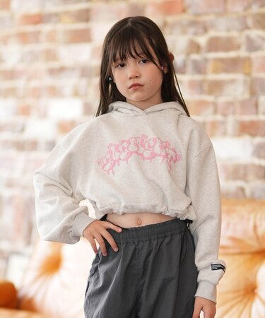 ELEMENT/キッズ GIRL BG025022 TAGGING HOOD GIRL ショート丈 短丈 プルオーバーパーカー エレメント 女の子 ムラサキスポーツ