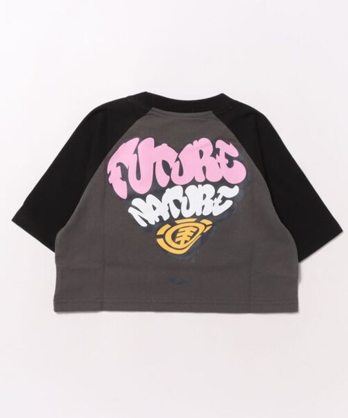 ELEMENT/キッズ GIRL BG025P08 LINE RINGER SS ショート丈 短丈 半袖Tシャツ エレメント 女の子 ムラサキスポーツ