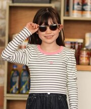 ROXY/キッズ GIRL ERGKT03281 HEY YEAH YEAH LS ER  ミニシルエット長袖Tシャツ ロキシー 女の子 ムラサキスポーツ