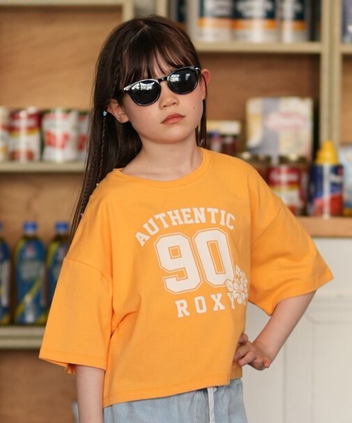 ROXY/キッズ GIRL TST261115 MINI AUTHENTIC 親子でお揃い ショート丈 短丈 半袖Tシャツ ロキシー 女の子 ムラサキスポーツ