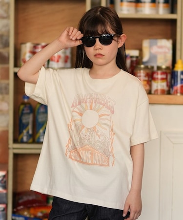 ROXY/キッズ GIRL TST261116 MINI ROXY VIBES 親子でお揃い「2026年春夏モデル」  半袖Tシャツ ロキシー 女の子 ムラサキスポーツ