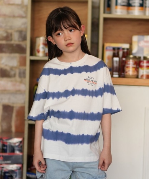 ROXY/キッズ GIRL TST261119 MINI MAKE SOME WAVES「2026年春夏モデル」タイダイ半袖Tシャツ ロキシー 女の子 ムラサキスポーツ