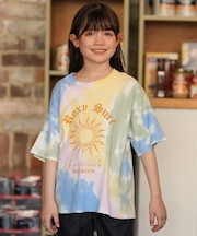 ROXY/キッズ GIRL TST261119 MINI MAKE SOME WAVES「2026年春夏モデル」タイダイ半袖Tシャツ ロキシー 女の子 ムラサキスポーツ