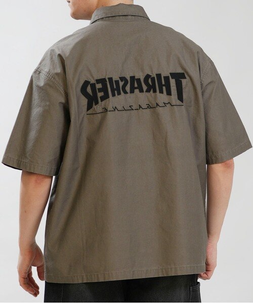 THRASHER/262TH1SH090 半袖シャツ スラッシャー メンズ ムラサキ