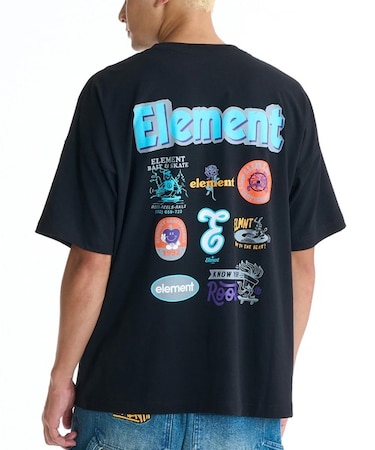 ELEMENT/BG021203 バックプリント 半袖Tシャツ エレメント メンズ ムラサキスポーツ