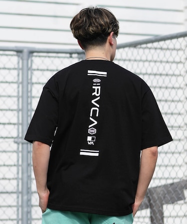 【限定】RVCA/BG041P05 半袖 Tシャツ バックプリント BALANCE HEX LINE ST ルーカ メンズ ムラサキスポーツ限定
