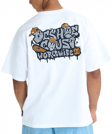 DC/DST261031 バックプリント 半袖Tシャツ ディーシー メンズ ムラサキスポーツ