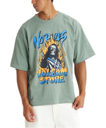 VOLCOM/VST261007 BURNING SKULL 半袖Tシャツ ボルコム メンズ ムラサキスポーツ
