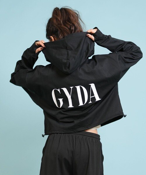 GYDA/414580 ラッシュガード ジップアップ パーカー バックプリント
