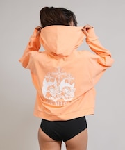 GYDA/414590 ラッシュガード ジップアップ パーカー GEMIEN バックプリント ラッシュフーディー ジェイダ レディース ムラサキスポーツ