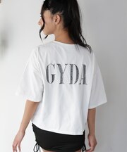 【ムラサキスポーツ限定】GYDA/414620 ラッシュガード 半袖 Tシャツ GYDAロゴ グリッタープリント ジェイダ レディース ムラサキスポーツ