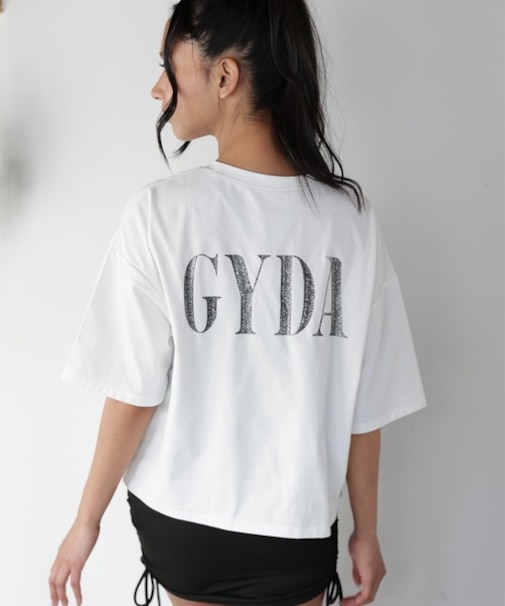 【ムラサキスポーツ限定】GYDA/414620 ラッシュガード 半袖 Tシャツ GYDAロゴ グリッタープリント ジェイダ レディース ムラサキスポーツ